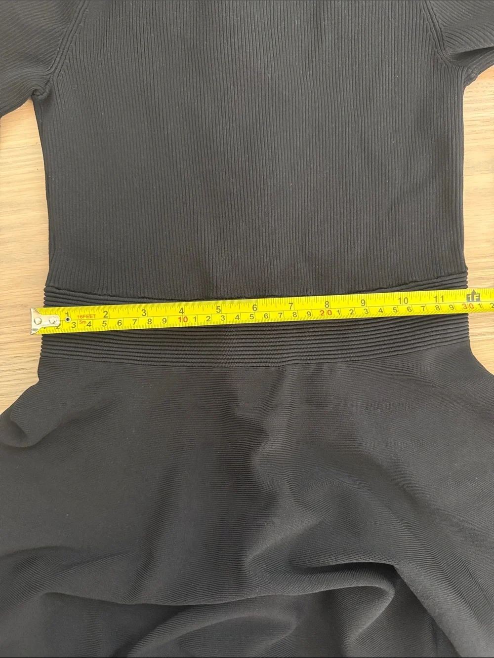 Ted Baker London Oliviha Ribbed Knit Flutter Sleeve Skater Dress Black Size 1